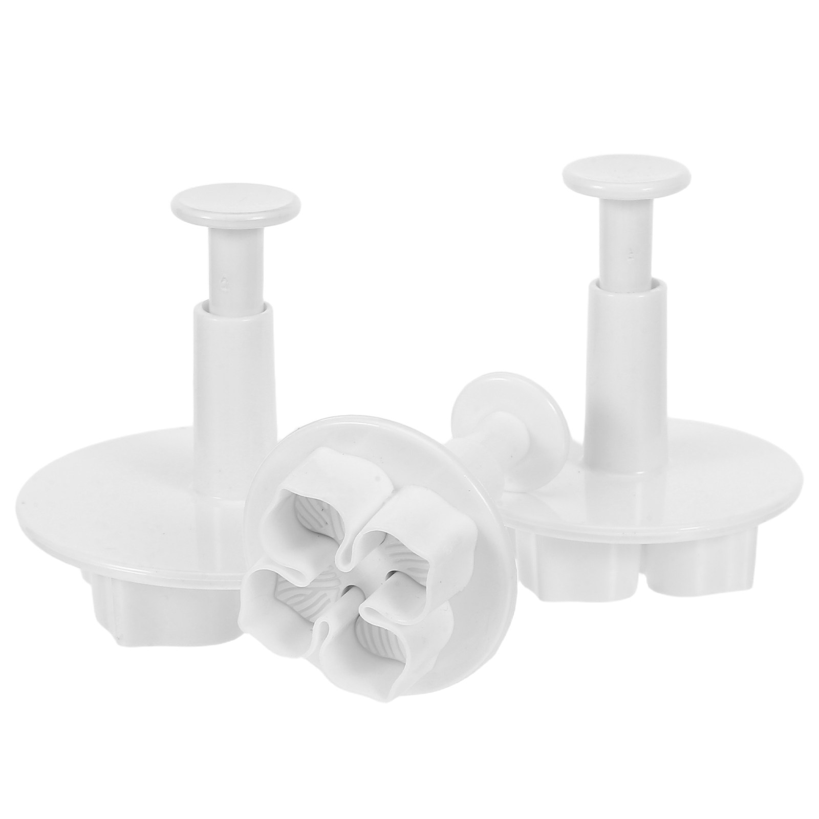 Cookie Cutter Set - 3-teiliges Sugarcraft Hortensien-Fondant-Ausstecher-Set Weiß Verschiedene Größen
