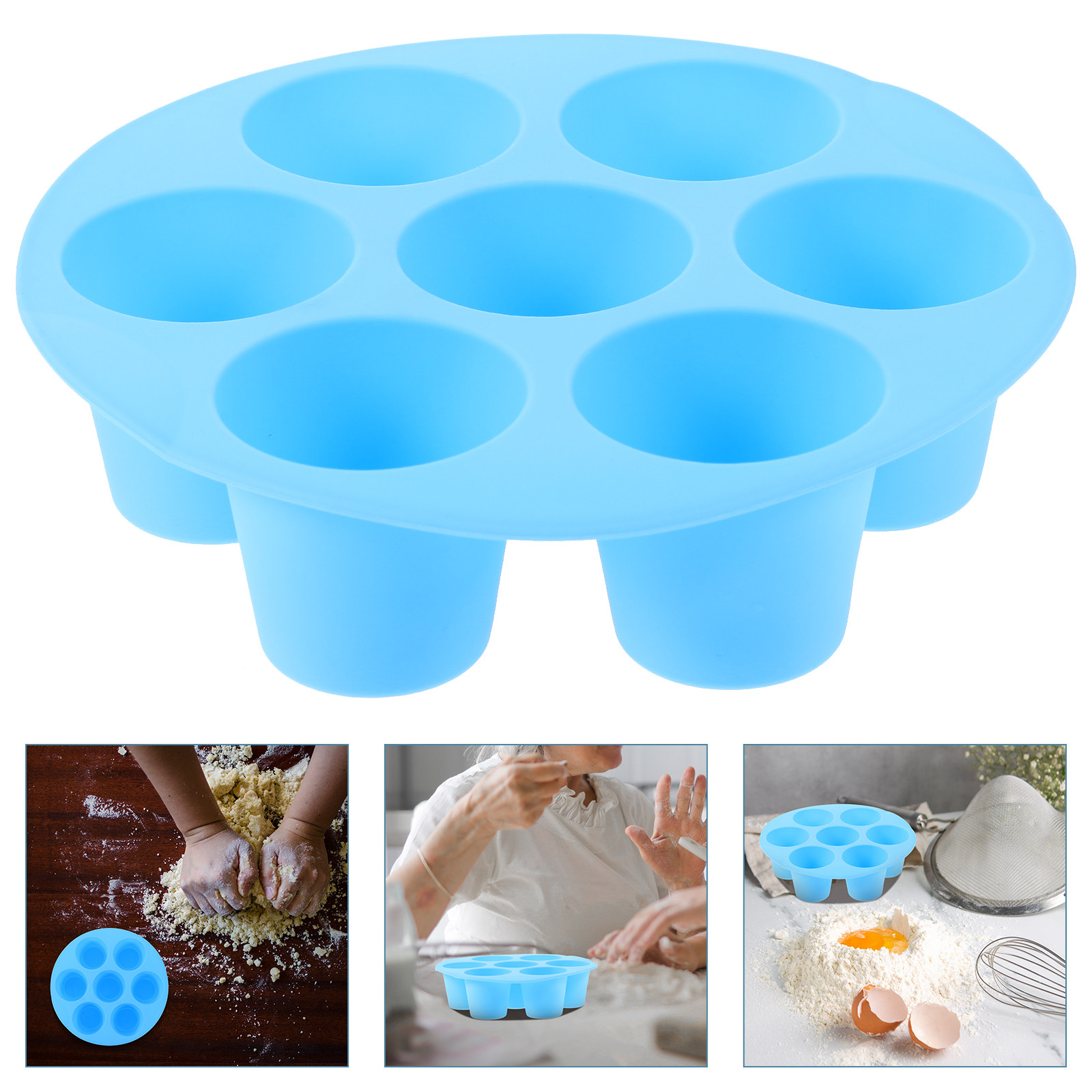 Muffin Tin Nonstick - Silikon-Muffin-Kuchenform Antihaftbeschichtet Robuste Cupcake-Form Glattes Backblech