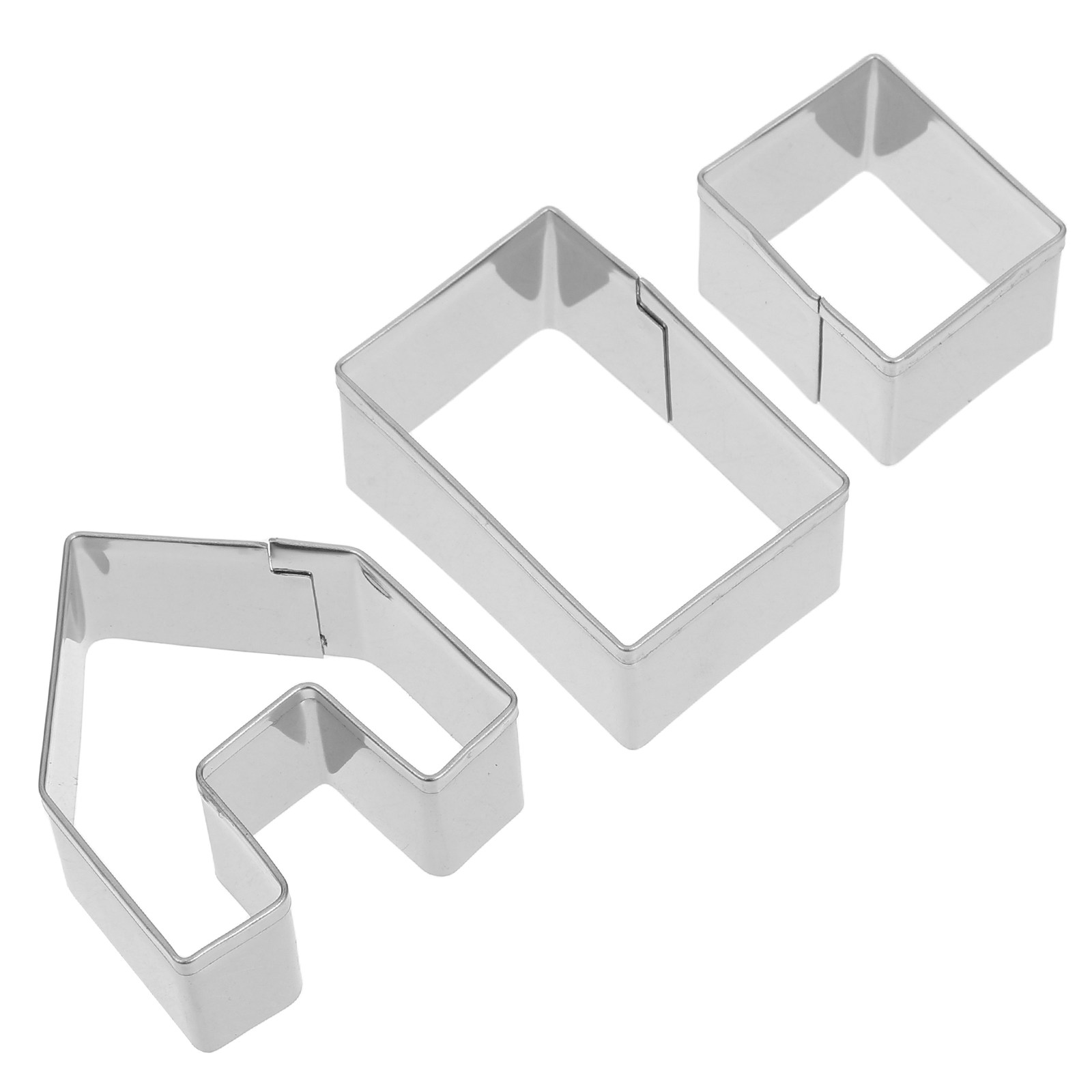 Cookie Cutter Set - 3-teiliges Set aus Edelstahl-Ausstechformen für Lebkuchen,
