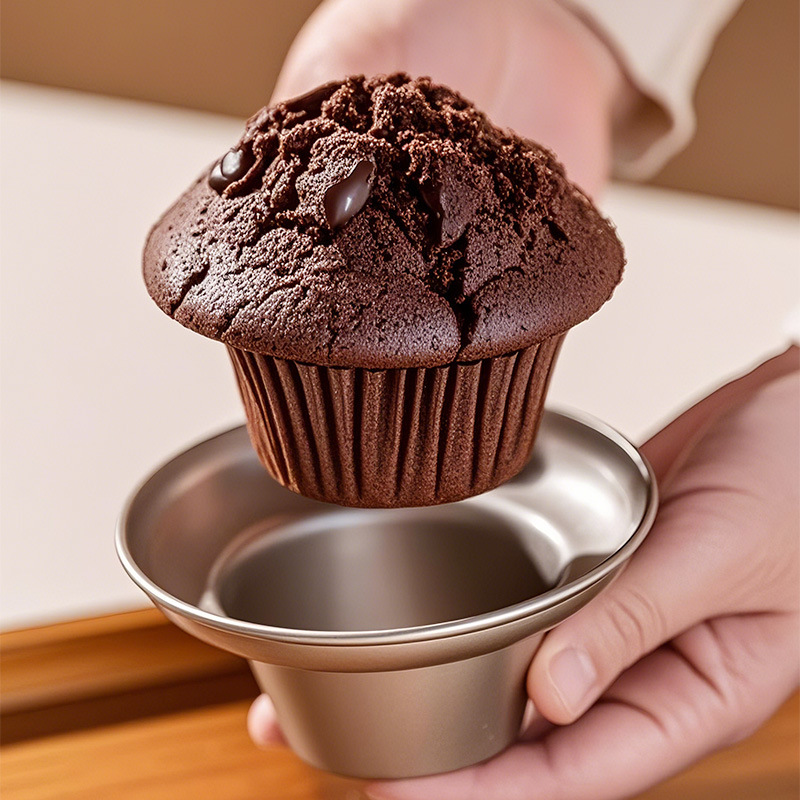 Muffin Tin Nonstick - Pilz-Muffin-Backform Wiederverwendbare Antihaft-Cupcake-Form Muffin-Backform aus Kohlenstoffstahl