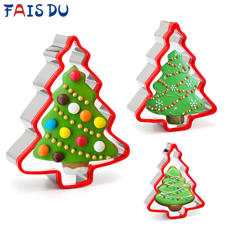Cookie Cutter Set - FAIS DU 3-teiliges Weihnachtsbaum-Ausstechformen-Set in Weihnachtsbaumform