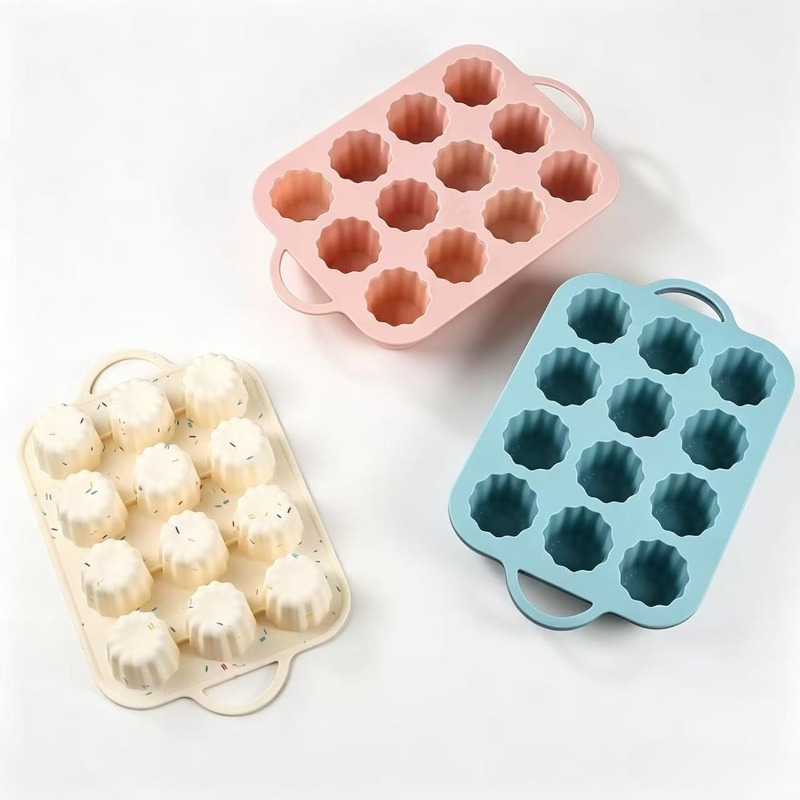 Muffin Tin Nonstick - 12-Fach Antihaft-Cupcake-Backform aus Lebensmittelsilikon, Muffin-Form, Silikonformen
