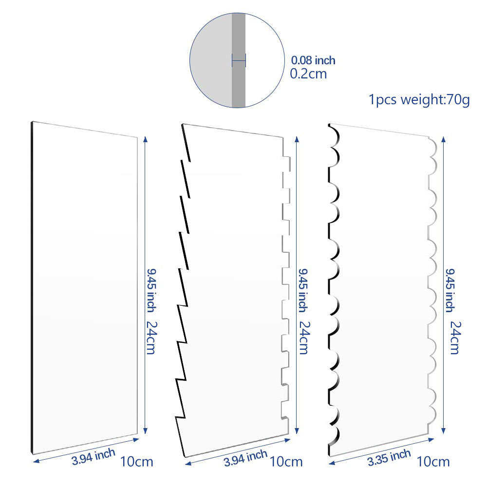 2 stücke Acryl Kuchen Schaber  – Offset Spatula Set Bewertung und Preis