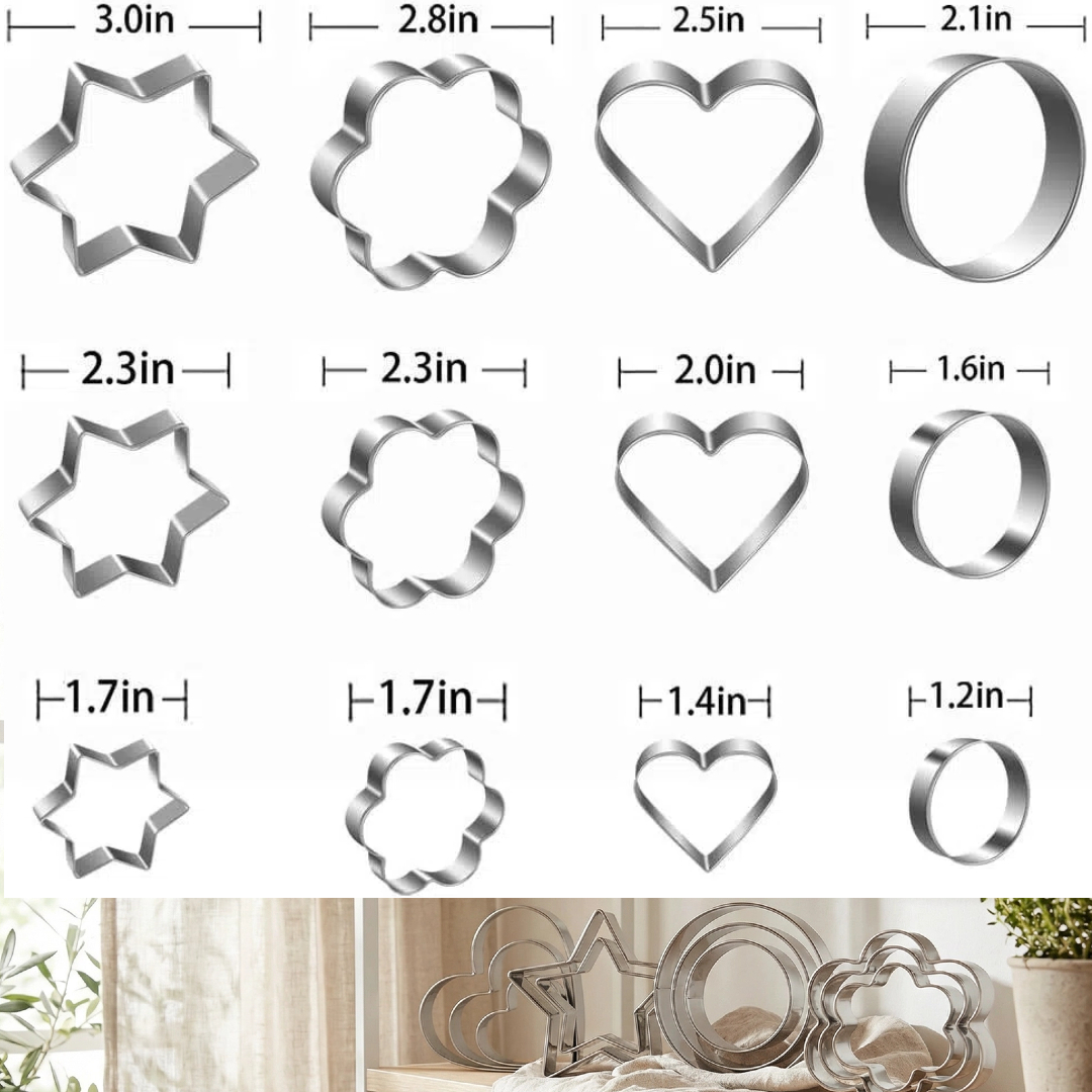 12 Stück / 20 Stück Edelstahl  – Cookie Cutter Set Bewertung und Preis