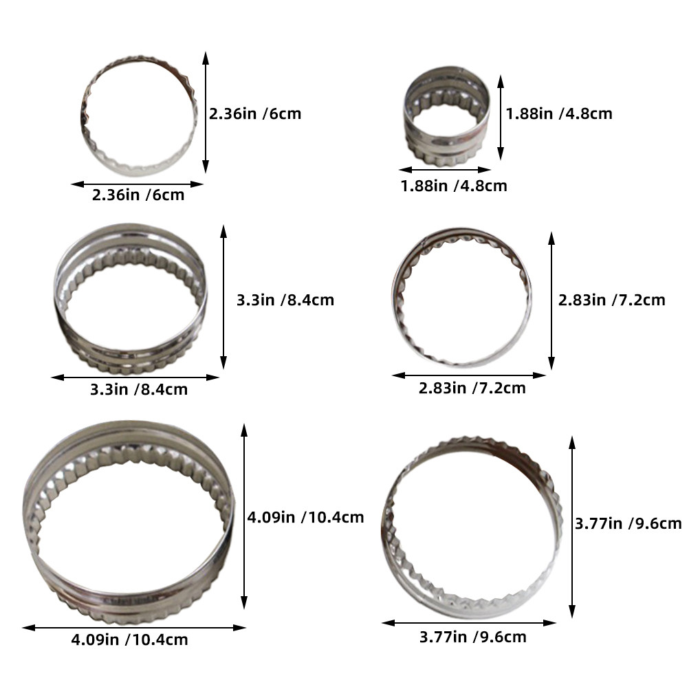 6-teiliges rundes Ausstechform – Cookie Cutter Set Bewertung und Preis