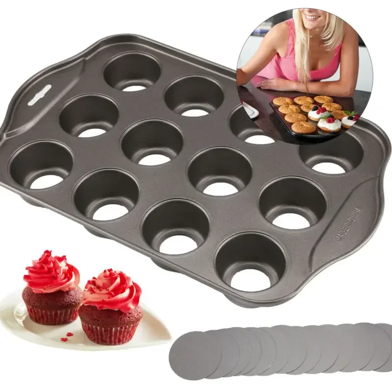 12 Mini Backen Käse Kuchen Tas – Muffin Tin Nonstick Bewertung und Preis